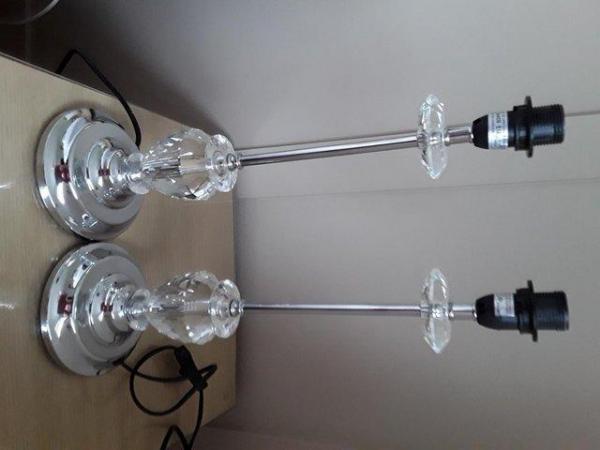 Image 2 of TWO POLISHED CROME TABLE LAMPS