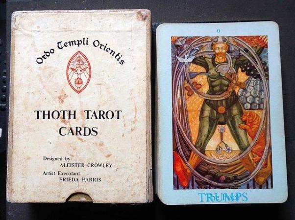 Image 4 of Thoth Tarot Pack. Early White Box With Gold Inner Box