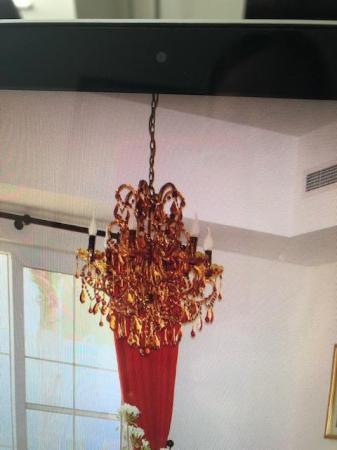 Image 2 of Two Crystal Chandeliers FOR SALE