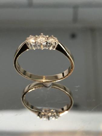 Image 2 of Natural Diamond & Solid Gold Trilogy Ting 0.25 carats Hallma