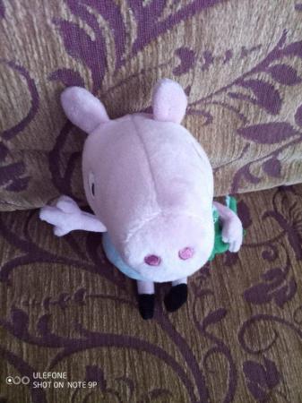 Image 2 of Peppa Pig George TY plush 7.5"/19cm tall, with dinosaur
