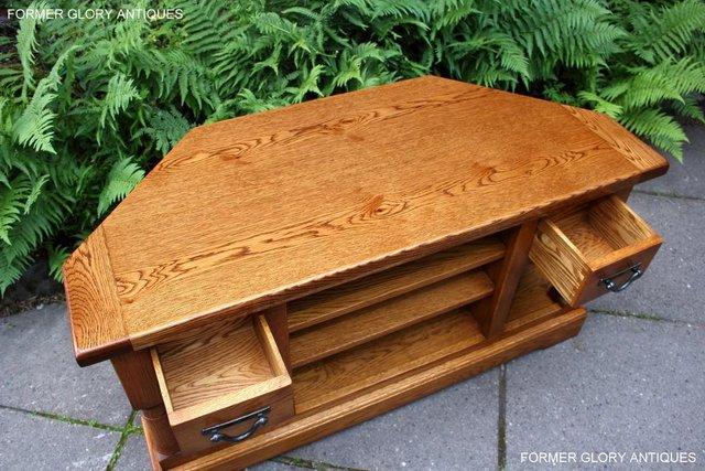 Image 6 of AN OLD CHARM FLAXEN OAK CORNER TV CABINET STAND MEDIA UNIT