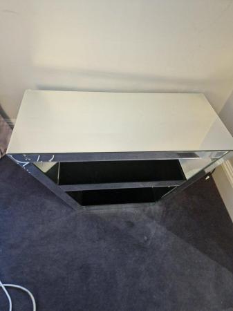Image 3 of Mirrored TV Stand Like New 1 year old