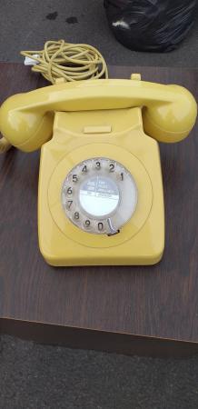 Image 2 of Retro telephone in mustard