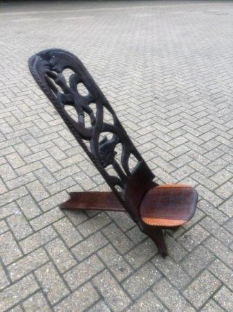 Image 3 of Hand carved African art Chair