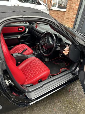 Image 3 of Toyota mr2 roadster soft top red leather interior
