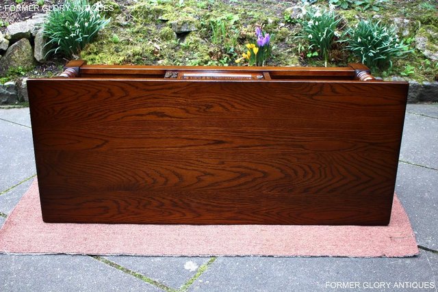 Image 78 of OLD CHARM LIGHT OAK LONG WINE COFFEE TABLE CABINET TV STAND