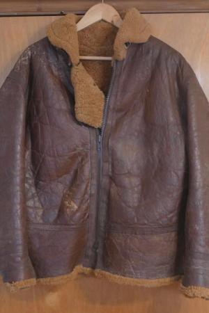 Image 3 of Vintage Leather Sheepskin Flying Jacket