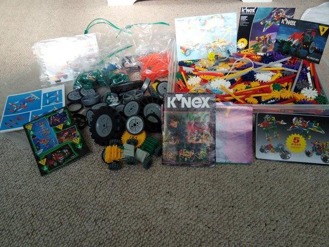 Preview of the first image of K nex construction toy - large amount plus storage box.