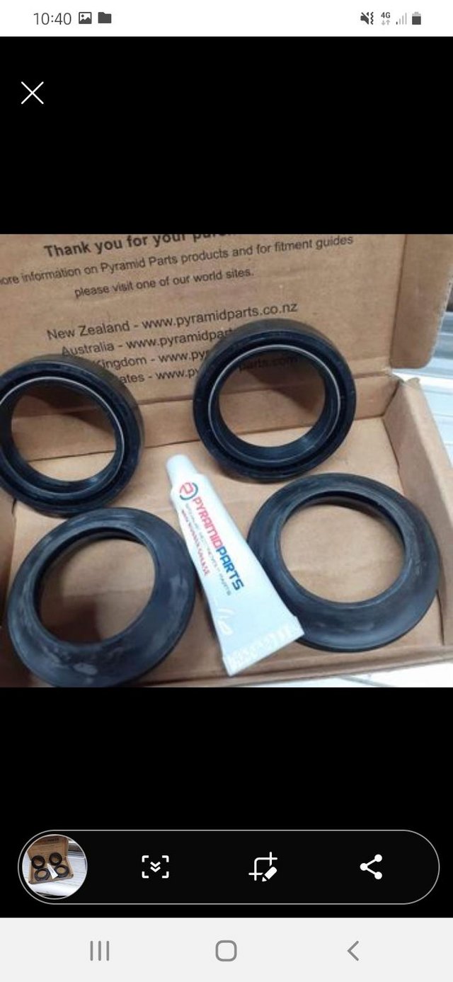 Preview of the first image of Gs1200 2004/2012 fork seals and dust.