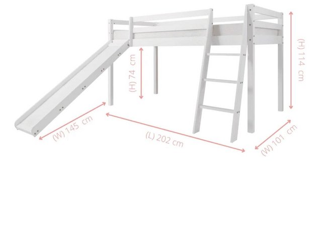 Preview of the first image of Kids cabin bed with ladder & slide!.