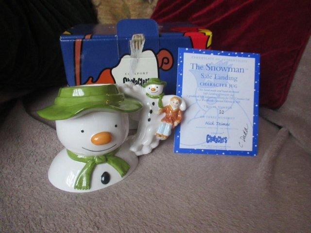Preview of the first image of The Snowman 'Safe Landing' Character Jug Ltd Ed SIGNED BY CA.