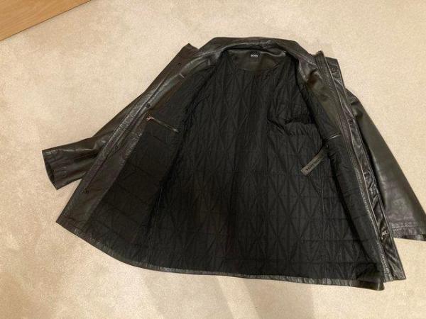 Image 2 of Mens 3/4 length,premium leather,dark brown,coat