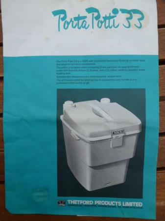 Image 3 of Thetford Products ltd Porta Potti 33  (unused)