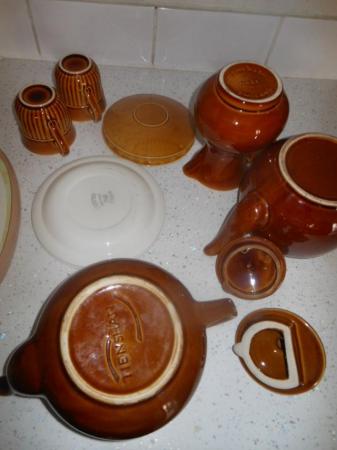 Image 3 of Tea Pots - Jug Trios Brown Vintage - Tea for 2