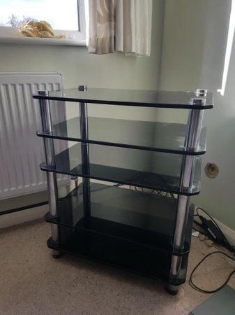Image 2 of Glass Shelf unit for home cinema or hi fi set up