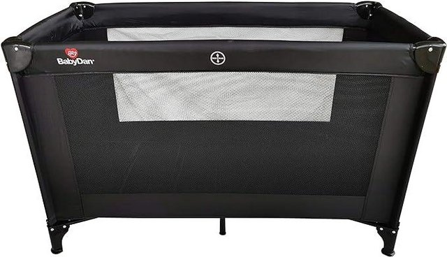 Preview of the first image of BabyDan Travel Cot with mattress and cover.