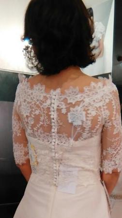Image 3 of Unique designer (by Ellis) beautiful wedding lace bolero NEW