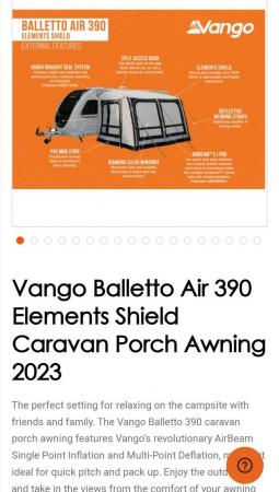 Image 9 of Vango Balletto Air 390 Elements Shield Porch Awning