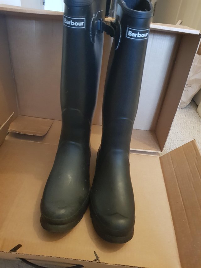 Preview of the first image of Black Barbour Town and Country Wellington Boots x 1 pair.