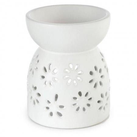 Image 3 of Ceramic Oil & Wax Burner - Daisy Cut-Out.  Free Postage