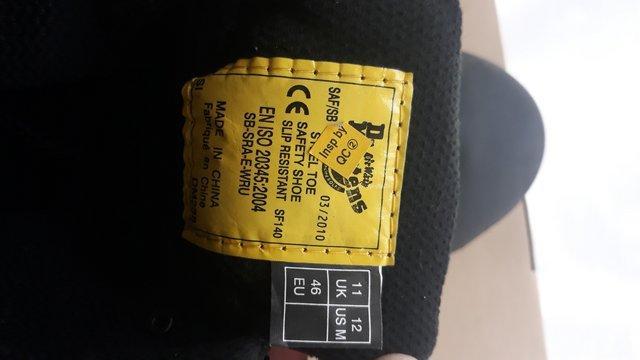 Image 3 of Dr martins steel toe cap safety boots size 11uk