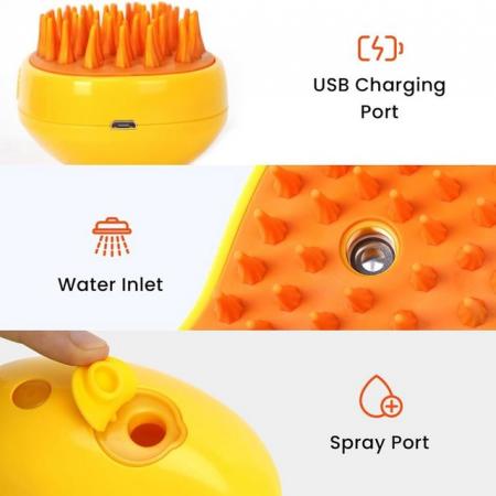 Image 5 of Steam Brush for Dogs & Cats, Multifunctional Cat Grooming
