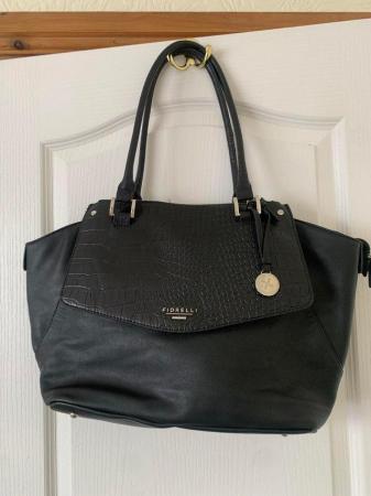 Image 2 of Large black ladies handbag by Fiorelli