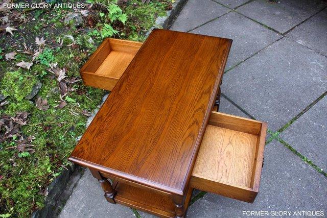 Image 51 of OLD CHARM LIGHT OAK TWO DRAWER COFFEE TABLE TV MEDIA STAND