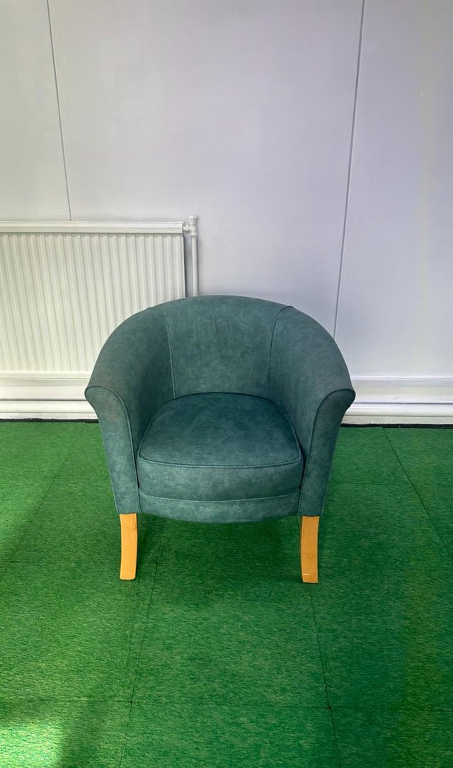 Preview of the first image of Single small blue armchair.