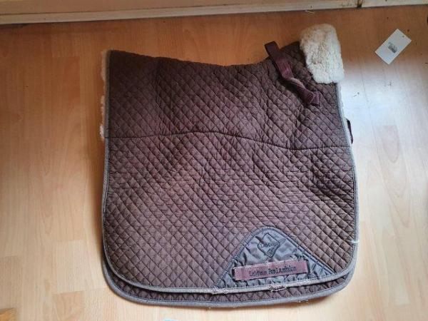 Image 3 of Lemieux large brown lambswool dressage pad for sale