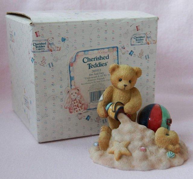 Preview of the first image of Cherished Teddies Bears Jim And Joey, Boxed With Certificate.