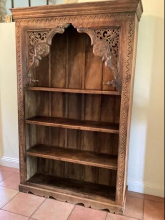 Image 1 of Beautiful Indian wood Carved Bookcase