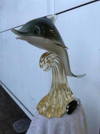 Image 2 of Hand made large glass dolphin
