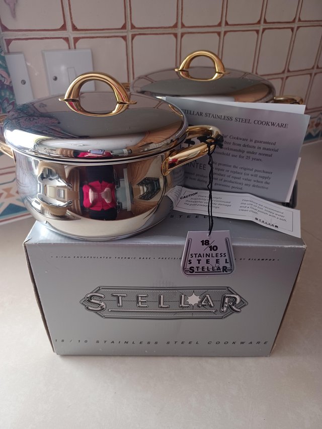 Preview of the first image of Stellar Stainless Steel Saucepan set.