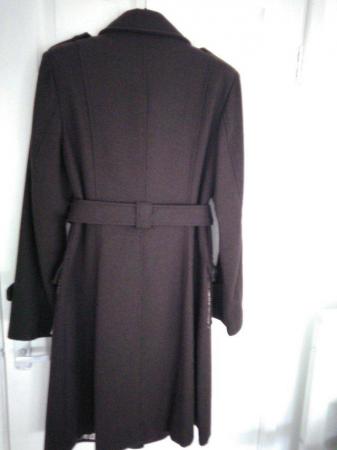 Image 3 of Womens dark brown wool coat size 14.