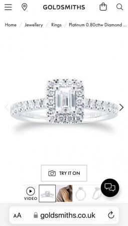 Image 1 of Beautiful Platinum engagement ring.