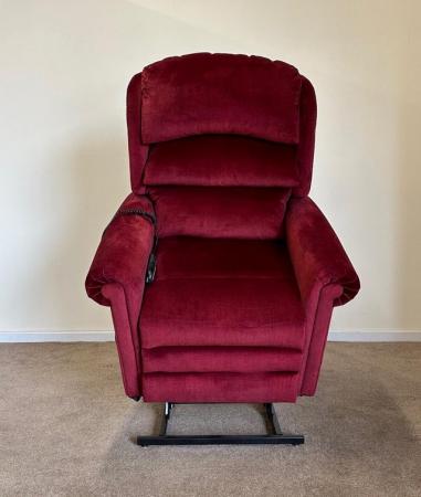 Image 7 of PRIDE ELECTRIC RISER RECLINER DUAL MOTOR RED CHAIR DELIVERY