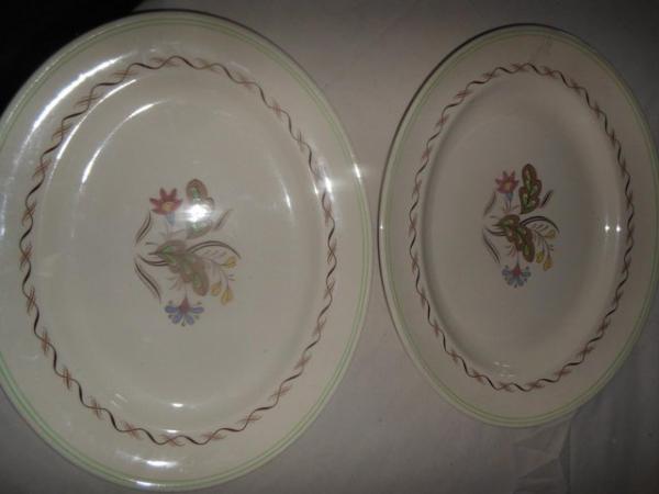 Image 1 of Platters Royal Doulton Woodland D6338 x 2 Vintage