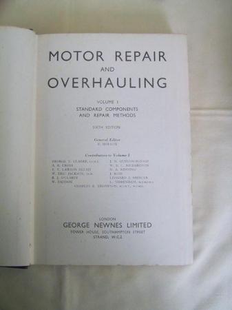 Image 3 of MOTOR REPAIRS & OVERHAULING in 4 vols + data sheets 1948?