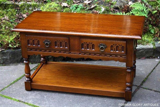 Image 2 of OLD CHARM LIGHT OAK TWO DRAWER COFFEE TABLE TV MEDIA STAND