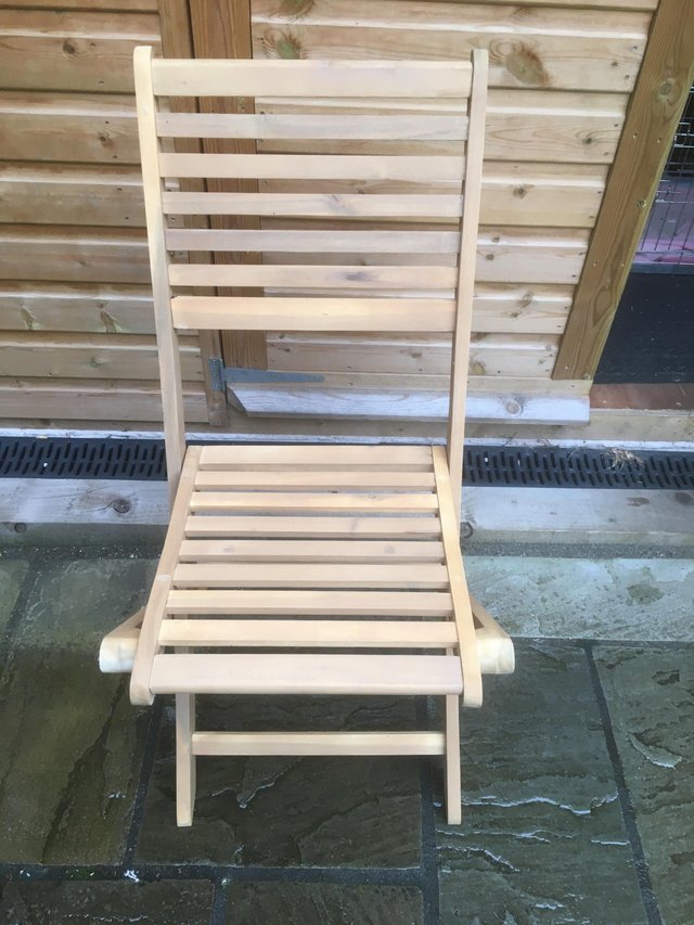 Preview of the first image of A brand new and unused Newbury wooden folding garden chair.