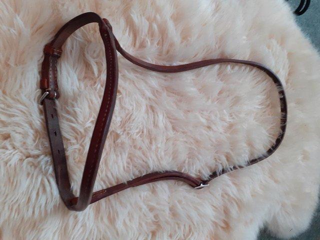 Preview of the first image of Western brown leather noseband.