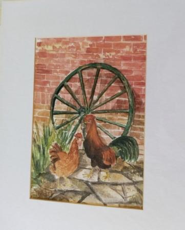 Image 1 of BEAUTIFUL ORIGINAL SIGNED WATERCOLOUR PAINTING. UNFRAMED.