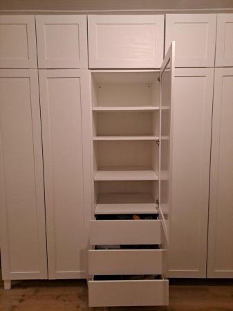 Image 2 of IKEA Platsa  white wardrobe with mirrow