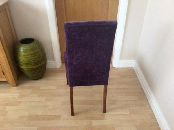 Image 2 of Four dining room chairs,purple Drayton.