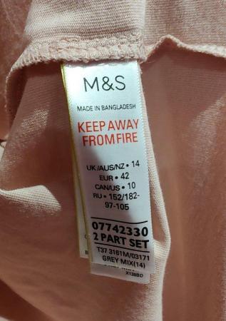 Image 10 of Two Marks and Spencer Nightdresses Pink & Grey Cotton 14