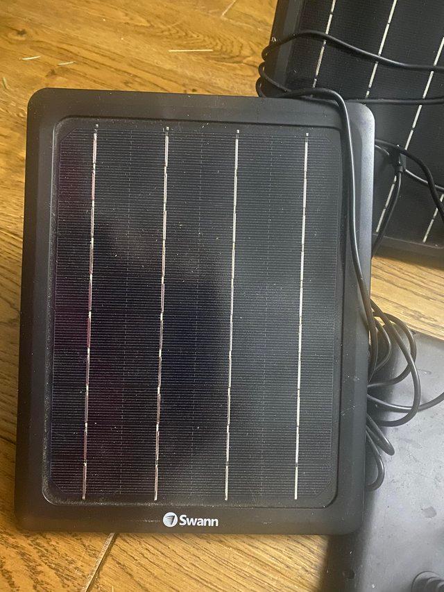 Preview of the first image of Swann Solar Panels for outdoor security cameras.