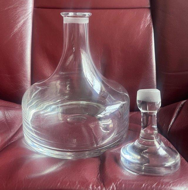 Preview of the first image of Dartington Cut Glass  Ship Decanter Hand Made.