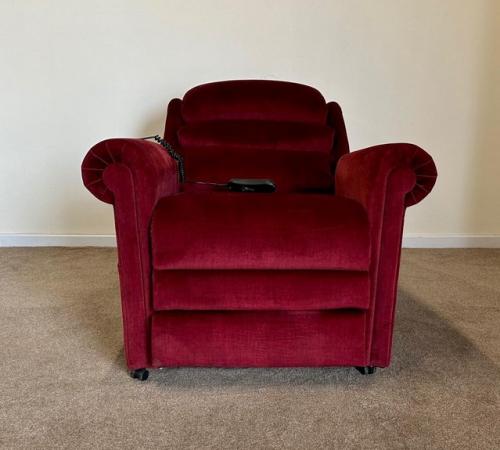 Image 12 of PRIDE ELECTRIC RISER RECLINER DUAL MOTOR RED CHAIR DELIVERY